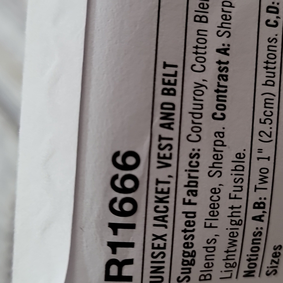 Simplicity Unisex Jacket,  Vest And Belt Pattern Size XS-XXL - Picture 5 of 5